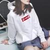 Li Ning Logo Embroidery Casual Hooded Pullover Fleece Lined Sweatshirt Unisex White AWDR615-1