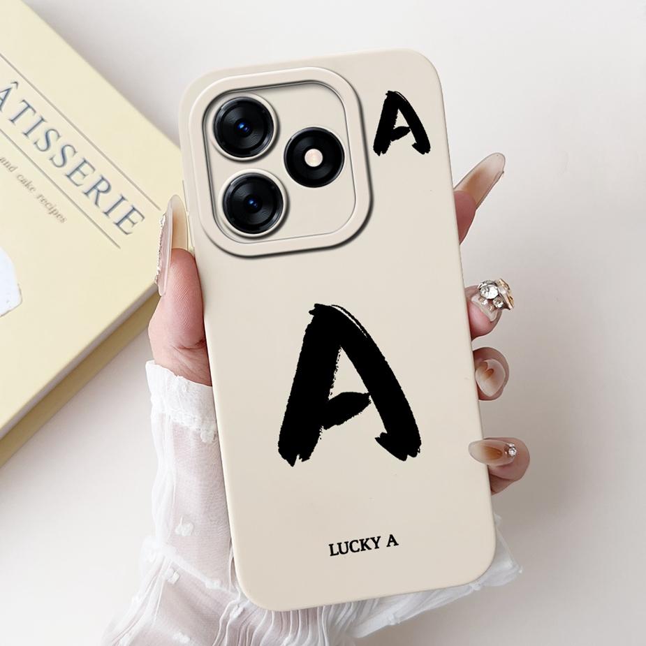 For Tecno Spark 10 4G Case Spark 10C Fashion Lucky Letters Cover Matte Phone Case For Tecno Spark 10 Pro KI7 Spark10 Soft Fundas