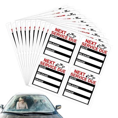 40PCS Oil Change Decals 2x2 Inch Service Remind Window Sticker For Car Window Labels For Car Auto Vehicle Next Service Due