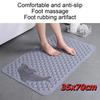 New 70*35cm Non-Slip Shower Mat with Suction Cup Drainage Holes Shower Pad Washable Multi-Color Massage Pad Bathroom