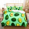 Avocado Duvet Cover Set Fresh Fruit Pattern Comforter Cover Double Single Size For Kids Teen Adults Bedding Set With Pillowcase