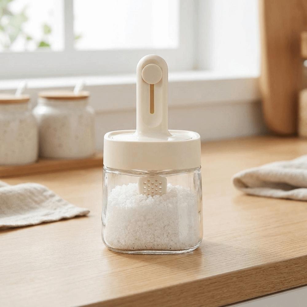 350ML Glass Seasoning Jar Sealed Salt Storage Box Kitchen Accessories Spice Jar Countertop