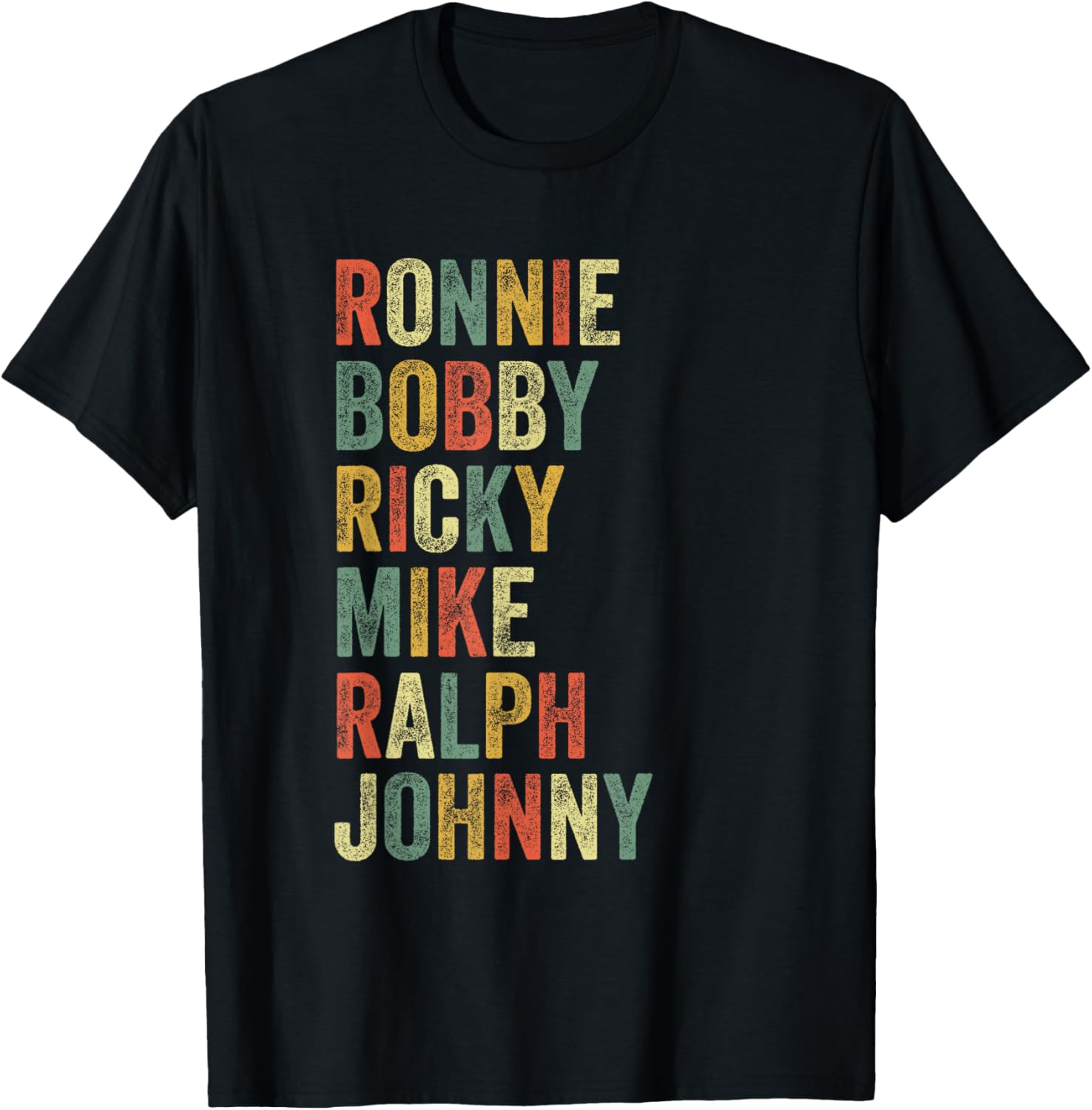 Ronnie Bobby Ricky Mike Ralph Johnny Funny Hip Hop Eighties T-Shirt S разноцветный