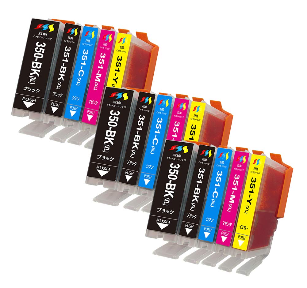 

350 Set of Ink Cartridges Compatible with Canon PIXUS BCI-351XL + PGBK/5MP3-Pack, 15-Piece Printers MG7530F, IP7230, IP8730, MG5430, MG7130, MG6730,