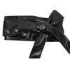 Femmes Faux Cuir Bowknot Wrap Corset Cravate Cinch Ceinture Ceinture Ceinture