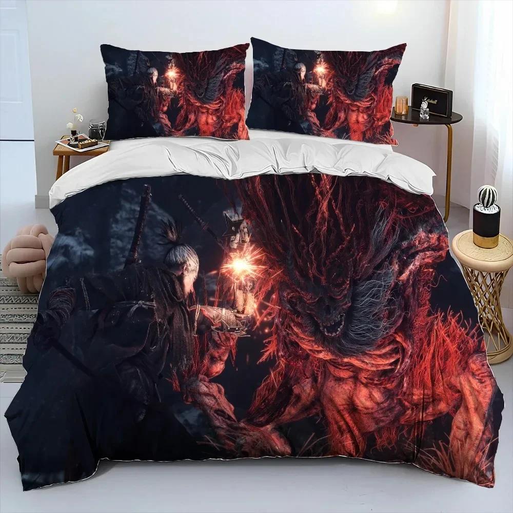 3D Sekiroshadows Die Twice Game Comforter Bedding Set Printed Duvet Cover Pillowcase Single Double Queen Super King Size Sets