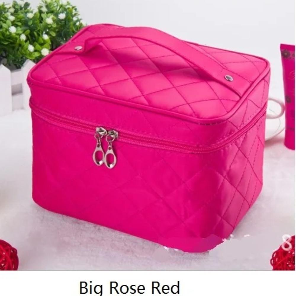 Women's Makeup Bag, Quilted Professional Makeup Bag, Large-Capacity Women's Organizer Tote, Travel Toiletry and Makeup Bag