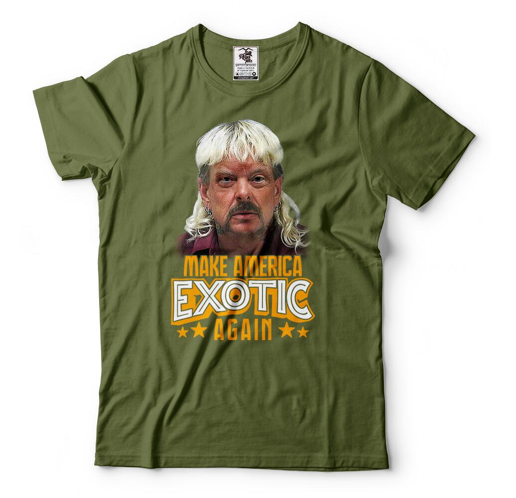 Make America Exotic again Joe Exotic Trump T-shirt Popular Culture Tiger King T 2XL