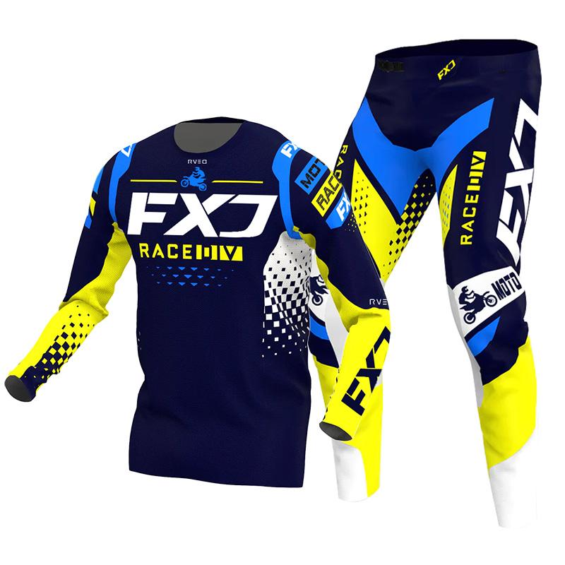 NEW 2026 FXJ Pink Enduro Motocross Gear Set Mx Jersey Pants Green Motorbike Clothing Mtb Carracing Suit Off Road Equipment