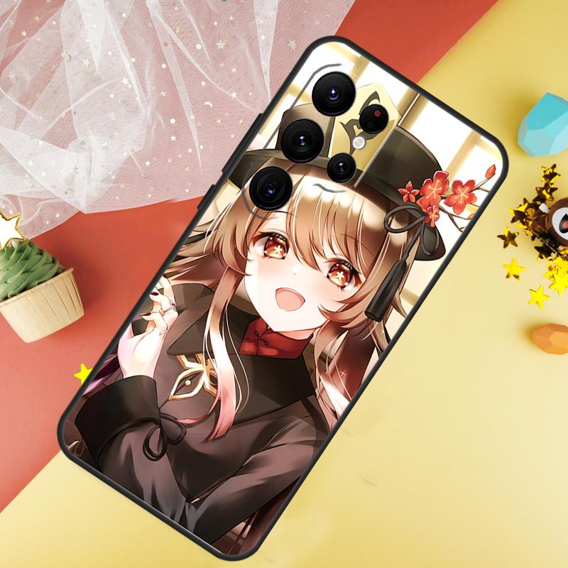 Genshin Impact Zhongli Hutao Phone Case For Samsung Galaxy S26 S25 Ultra S23 S21 S20 S22 S24 FE S10 Plus Cover Coque