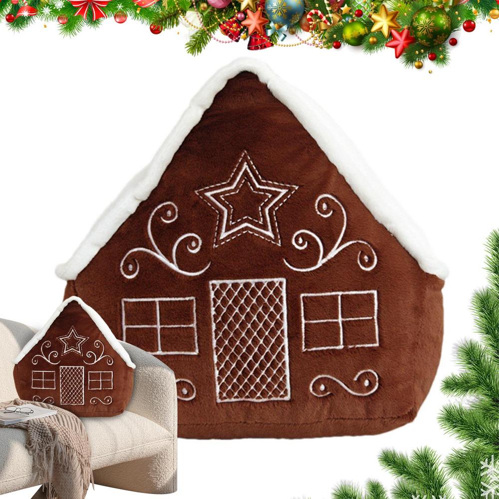 Winter Throw Pillows Christmas Throw Pillow Snowflake Shaped Pillow Wreath Christmas Pillow Cute Christmas Decor For Sofa Chair