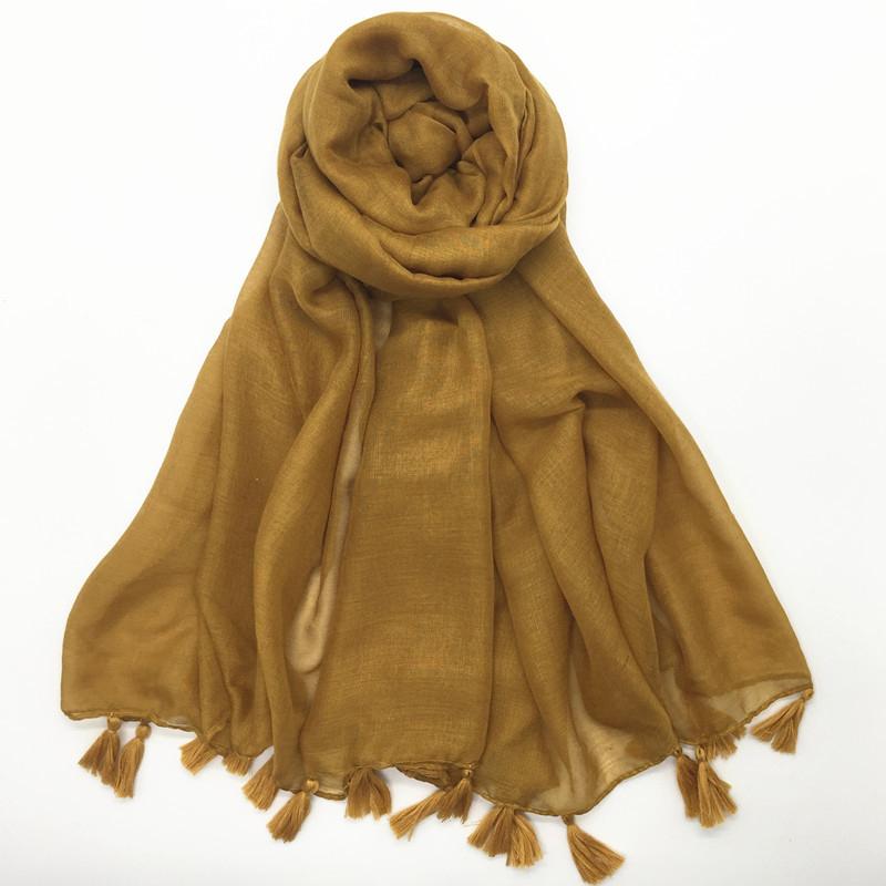 Solid Voile Women Scarf New Summer Girls Tassels Sunscreen Thin Scarves Soft Shawl Foulard Viscose Spring Lady Wrap Shawls