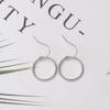 Simple Smooth Round Circle Drop Dangle Earrings for Female Geometric Pendant Ear Wedding Jewelry