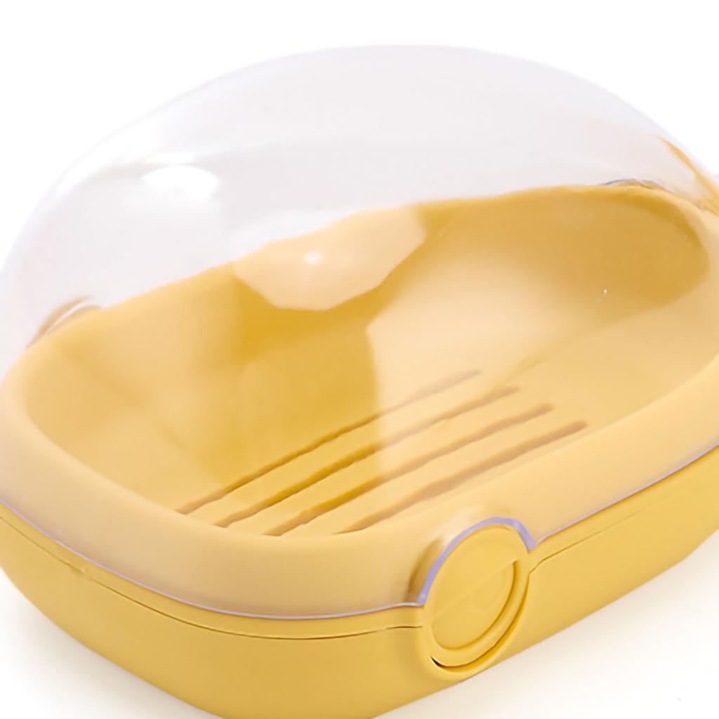 Soap Box Double Layer Cute Cartoon Whale Shape Waterproof Drainage Soap Container with Flip Lid for