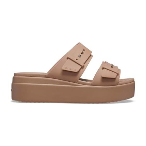 Women s Crocs Brooklyn Sandals Buckle Low Wedge Women s Sandals