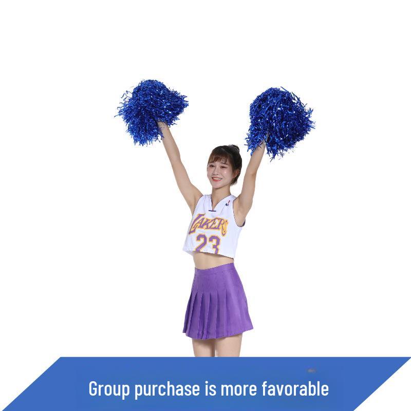 

Cheerleading Props: Pompoms, Floral Handhelds, Colorful Balls, and Handles