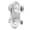 Car 2‑Port Air Conditioner Bulkhead Connector Universal Modification Replacement for Hot RodSilver