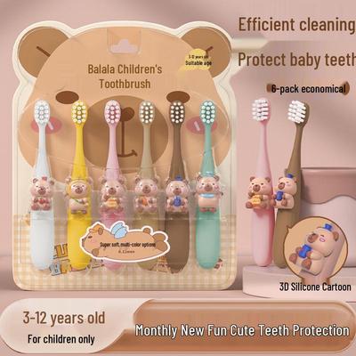 Capybara Soft Bristle Toothbrush for Children and Infants (Ages 3-12)