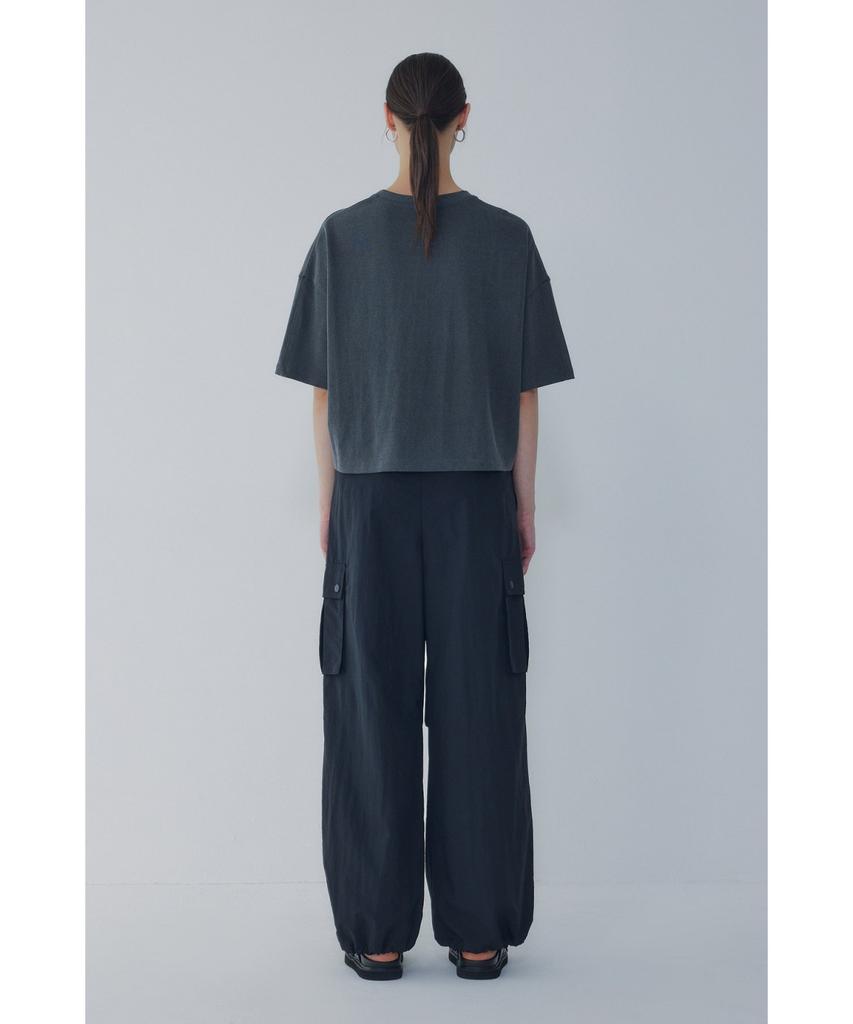 Bobeu String Detail Nylon Cargo Pants_Black 7156230010