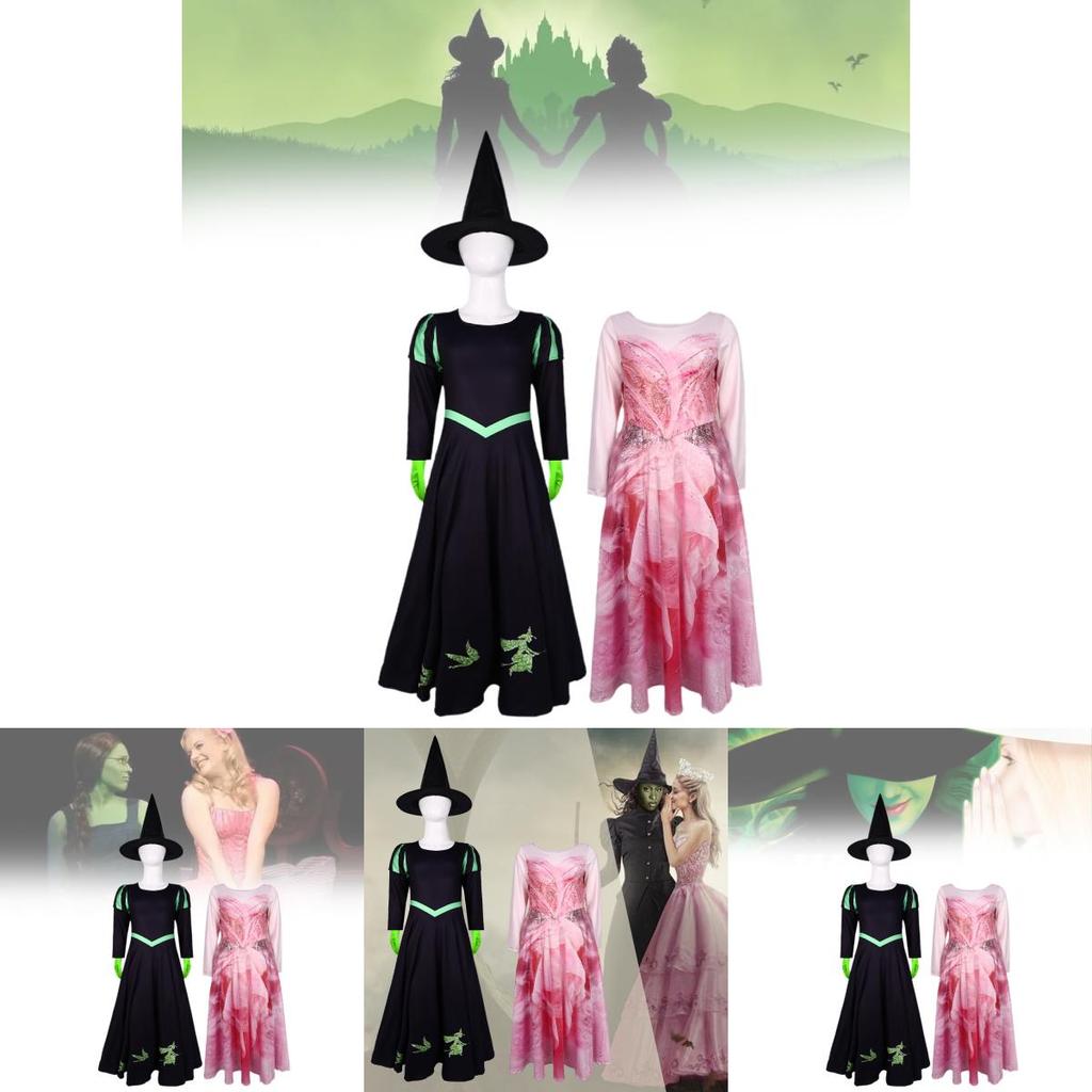 Costume da Cosplay di Halloween Malvagio Per Personaggi Magici In Morbido Tessuto di Poliestere