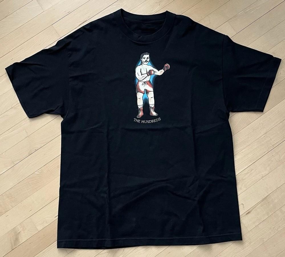 The Hundreds Боксерские Бокс Бомба Логотип Черный Боксер Боксерский Графический Унисекс Футболка XXL