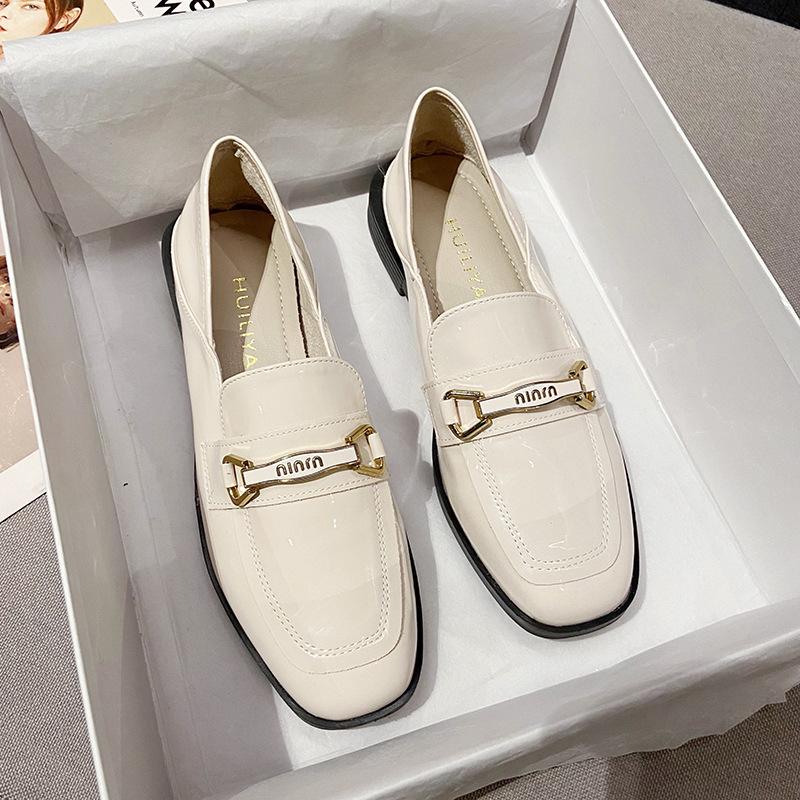 

Huiliya ветровые маленькие кожаные туфли женские туфли универсальные лоферы плоские одинарные туфли повседневные туфли Doudou X270-3 40 абрикосовый