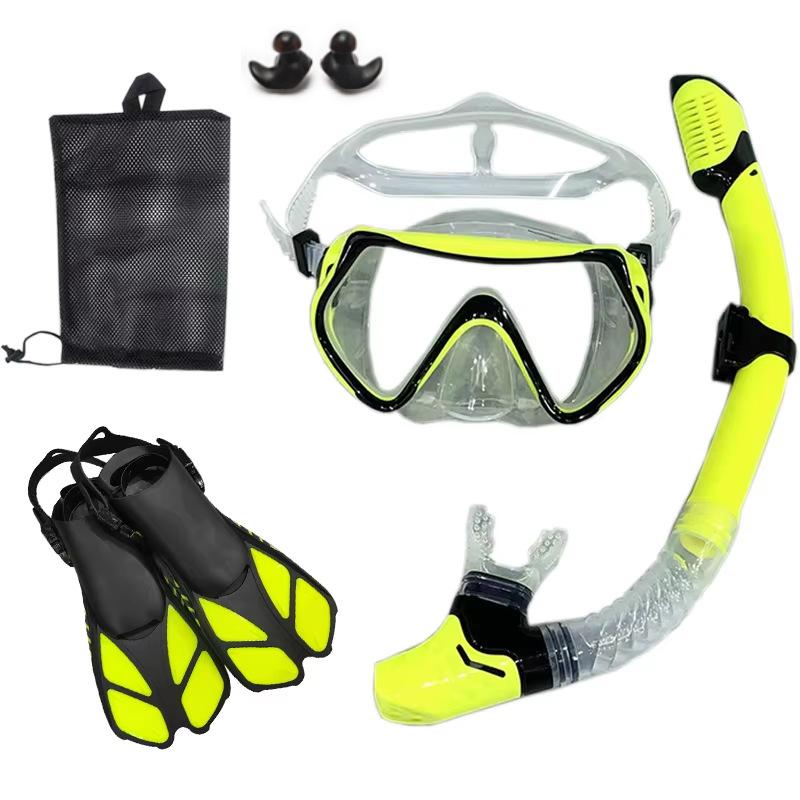 Diving Mask Snorkel Adjustment Flipper Frog Shoe Three-piece Set