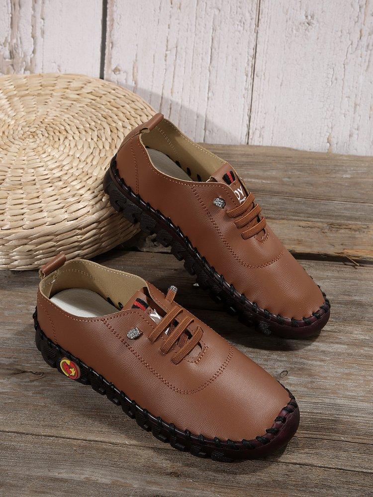 

Женские туфли на мягкой подошве из говяжьей жилы, весенне-летние, новые туфли на плоской подошве, повседневная обувь большого размера, оптом, с мелким вырезом 43 коричневый