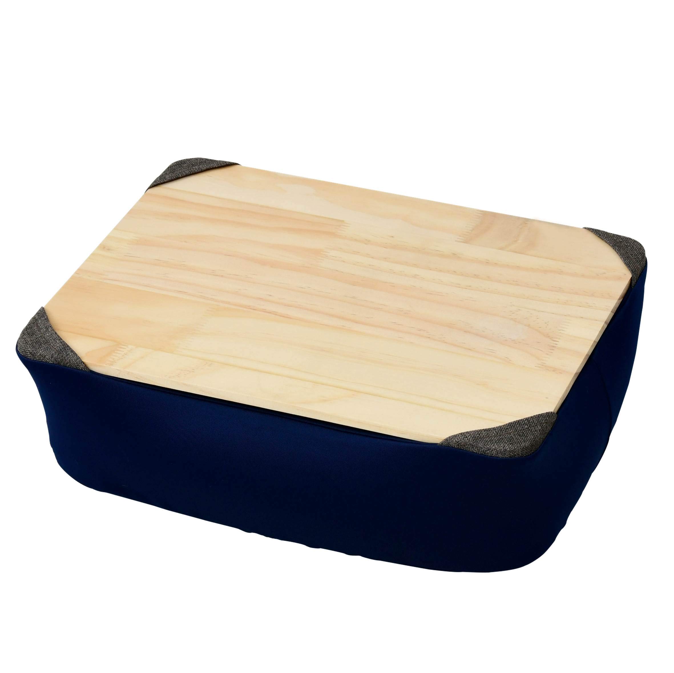 

YAMAZEN Bead Cushion Knee Table with Removable Top, Washable Cover, Refillable Beads, and Case, Navy Blue, AHT-3526(NV)