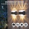 LED Solar Wall Lamp Outdoor Waterproof Light Control Sensor Lamp for Garden Courtyard Terrace Porch Staircase Fence