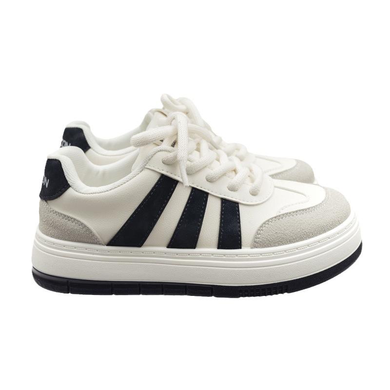 White Shoes for Women Autumn Ins Fashionable Versatile Niche Sports Striped Shoes Board Shoes for Women