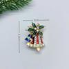 Luxury Exquisite Christmas Rhinestones Brooch Pin For Women Unisex Garland Bell Versatile Brooch Party Backpack Accessories Gift