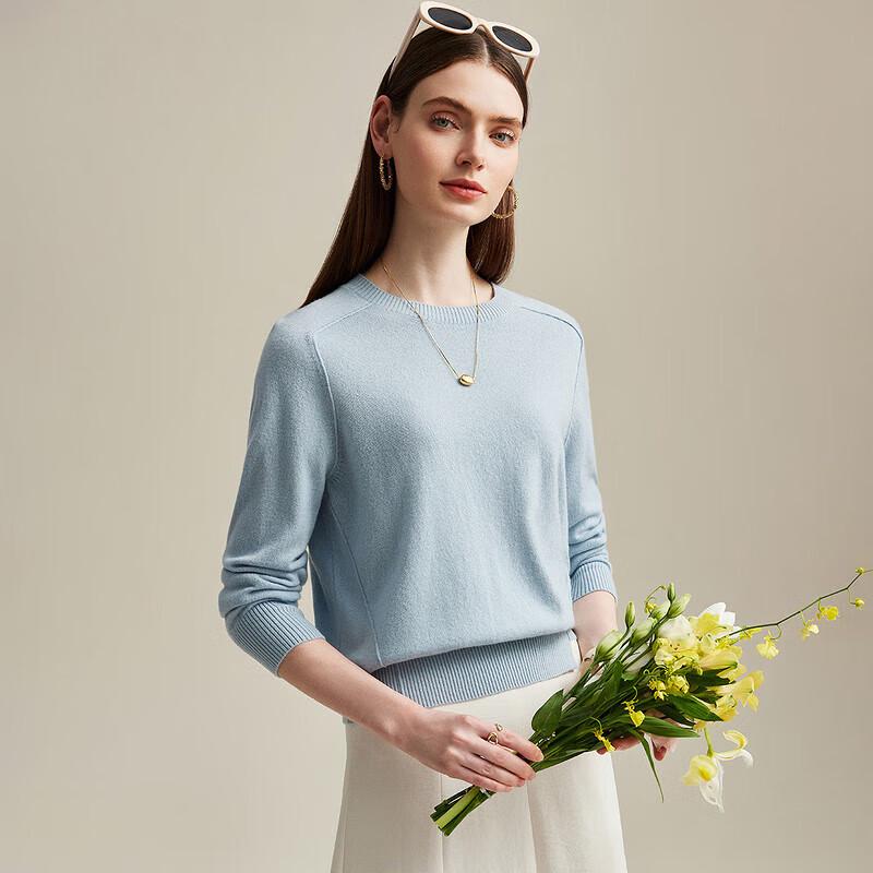 Zhaojun Women's Cashmere Round Neck Sweater