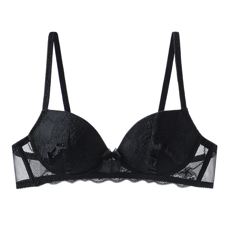 Japanese gentle sweet romantic lace pure desire wind no steel ring bra