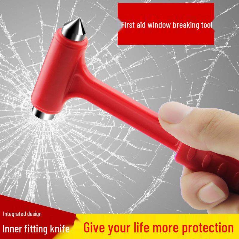 Dual-Function Car Safety Hammer - Compact Escape Tool