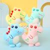 Adorable Cartoon Dinosaur Plush Keychain Soft Snow Mink Stuffed Pp Cotton Toy