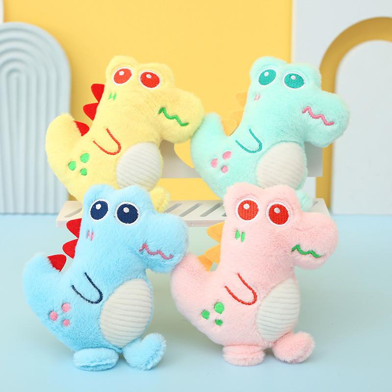 Adorable Cartoon Dinosaur Plush Keychain Soft Snow Mink Stuffed Pp Cotton Toy