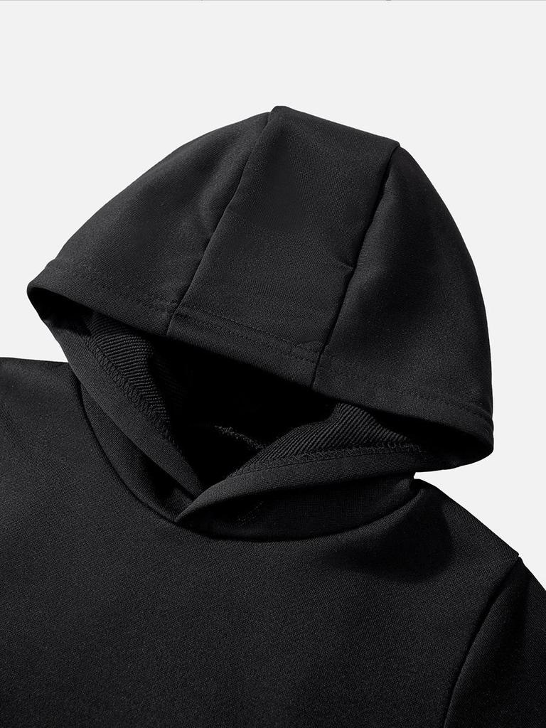 Children's Solid Color Hooded Sweatshirt Set - European and American Style for Autumn/Winter