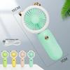 Handheld Mini Fan USB Rechargeable Cooling Fans Cute Portable Night Light Summer Small Pocket Fan Cartoon Mute Fans