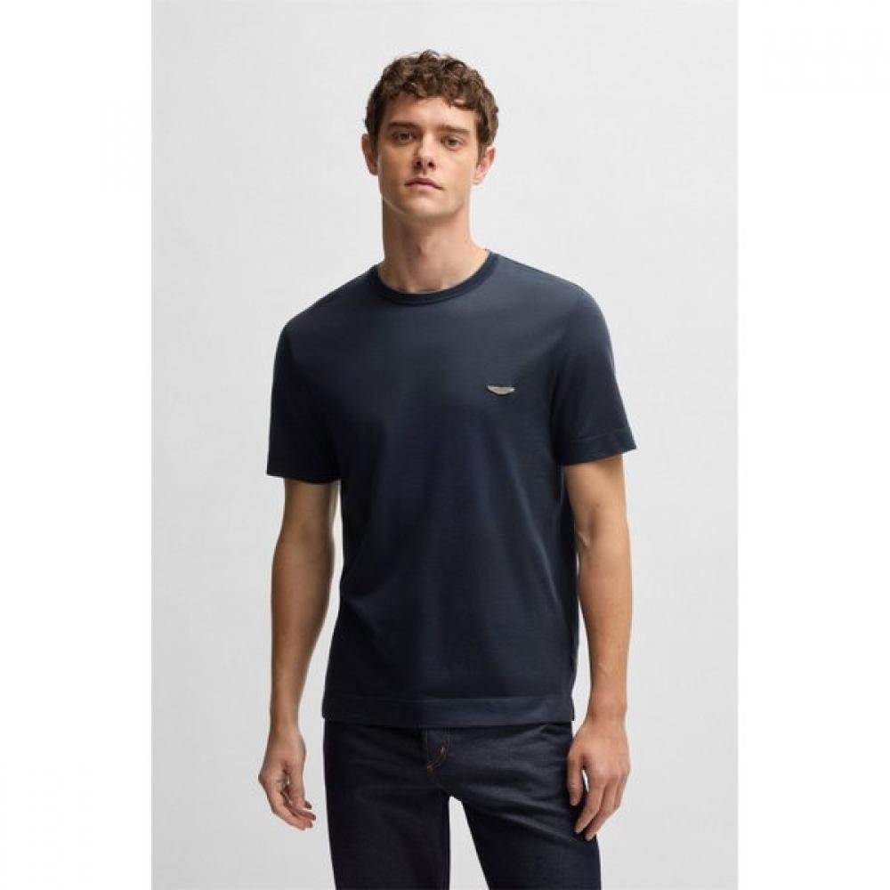 

Boss T shirT coTTon Linen Silk Dark Blue Su25 S