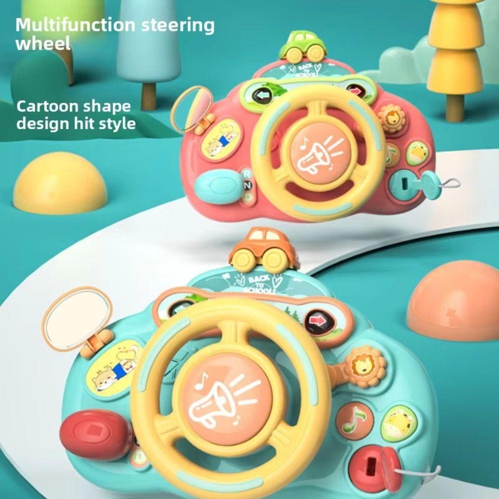 Puzzle Baby Steering Wheel Toy with Sound Light Stroller Driving Musical Toys Childern Gift