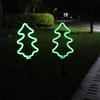 Fluorescent Christmas Tree Solar Light Outdoor Landscape Courtyard Lamp Garden Decoration Lawn Light Stake Light for Christmas