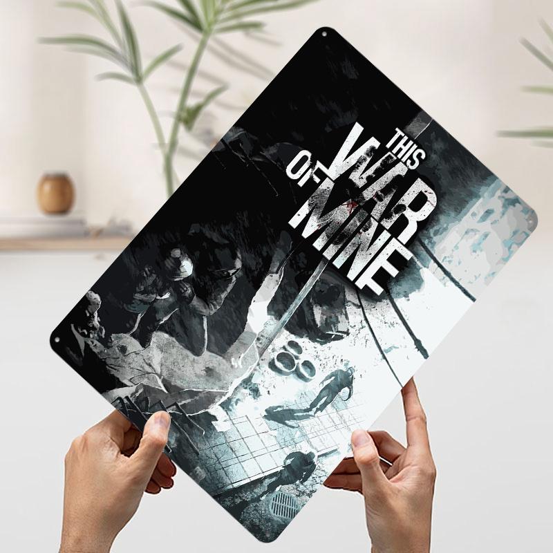 

This War of Mine Game Artwork Poster Customized Wall Art Vintage Metal Signs Retro Tin Plaque for Man Cave Mancave Decoration 7.9x11.8In(20x30cm)