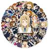 K-On! Anime Sticker Book: 50 Waterproof Resin-Coated Cute Stickers for Water Bottles and More