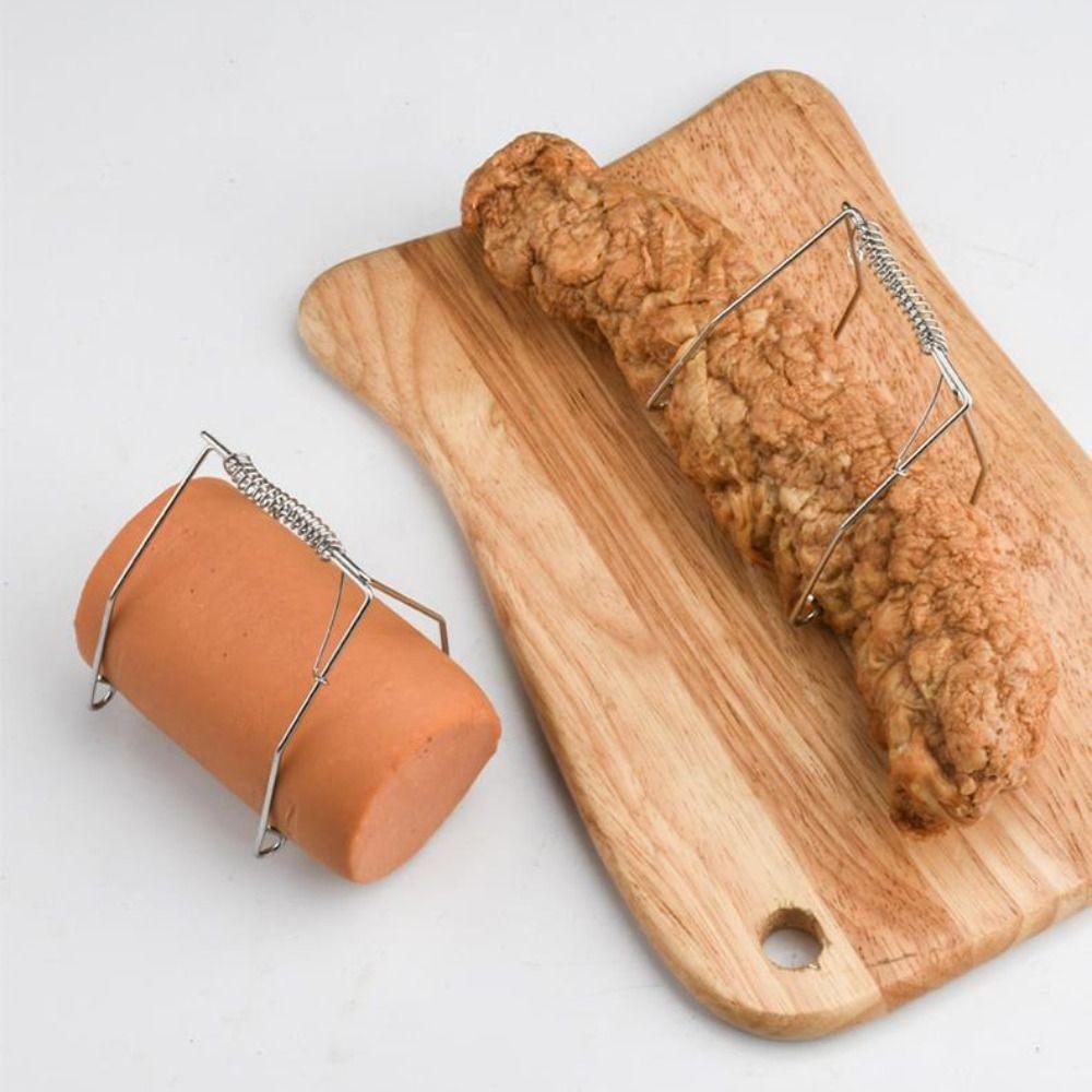 10 Pieces Heavy Duty Stainless Steel Leafy Vegetable Clamp Rust-proof Rotisserie Clip  Baking