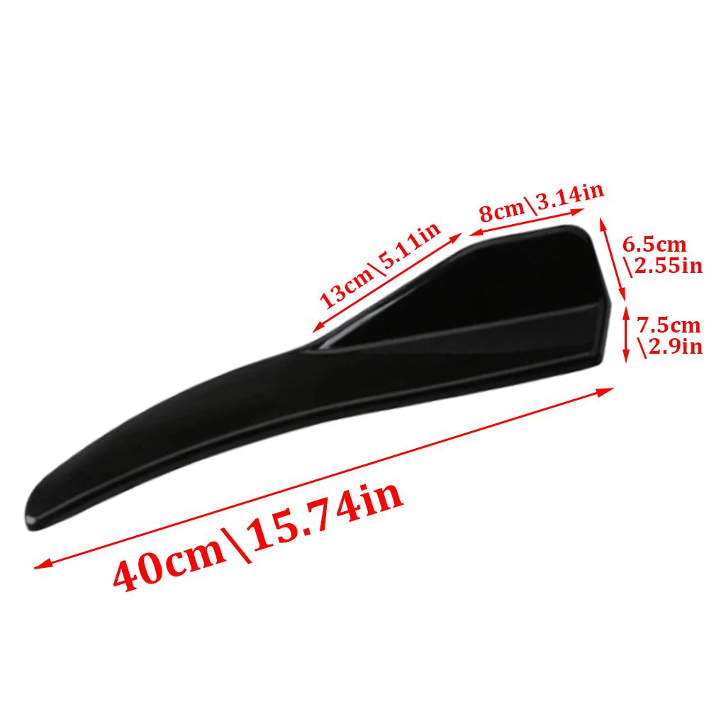 Universal Black Car Carbon Fiber Screen Car Bumper Spoiler Front Lip Anti-Collision Side Skirt Anti Collision  Accessory