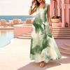 Sleeveless Bohemian Tie-Dye Maxi Dress Flowy Lightweight,Versatile Layering Dress for Spring Fall,Vacation Casual Wear