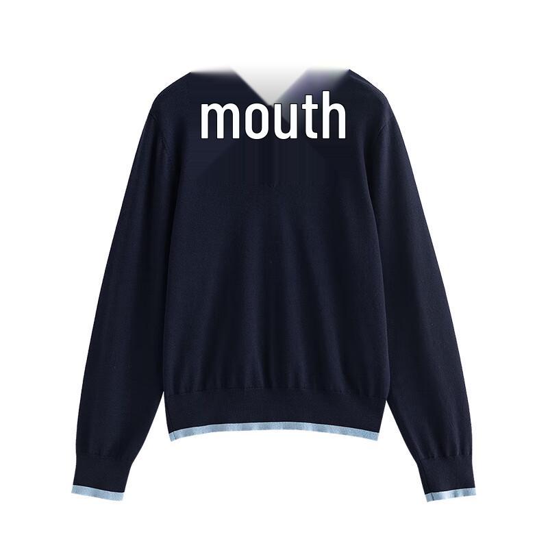 Chuyu Women's Retro Collegiate Faux Two-Piece Knit Top