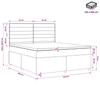 Box Spring Bed with Mattress Dark Brown 140 x 190 cm Fabric