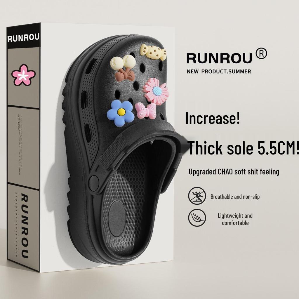 Women's Thick-Soled Non-Slip Summer Sandals: Breathable, Outdoor-Ready, Comfortable Slippers